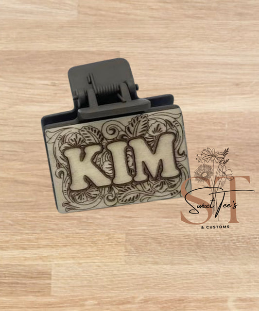 Small CUSTOM Wooden Hair Clip